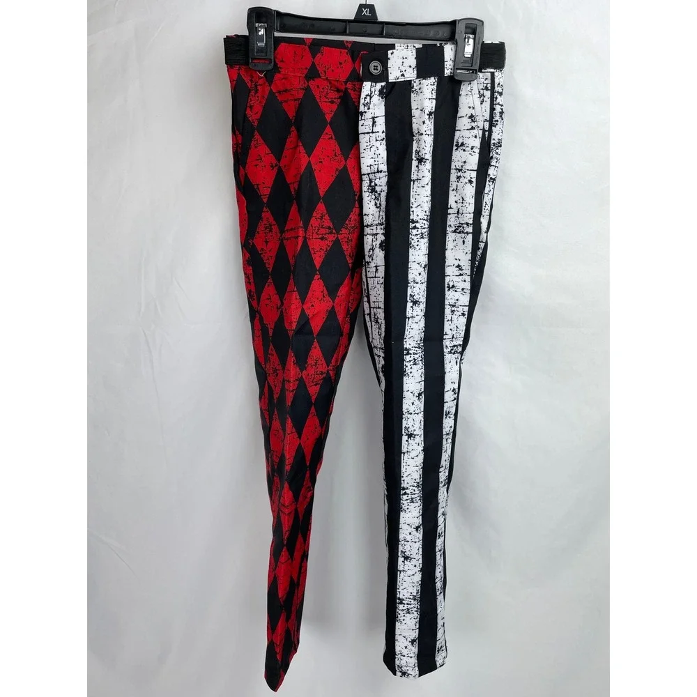 Spirit Halloween Child Medium Twisted Circus Suit Red White Jacket Pants Tie - Picture 6 of 9